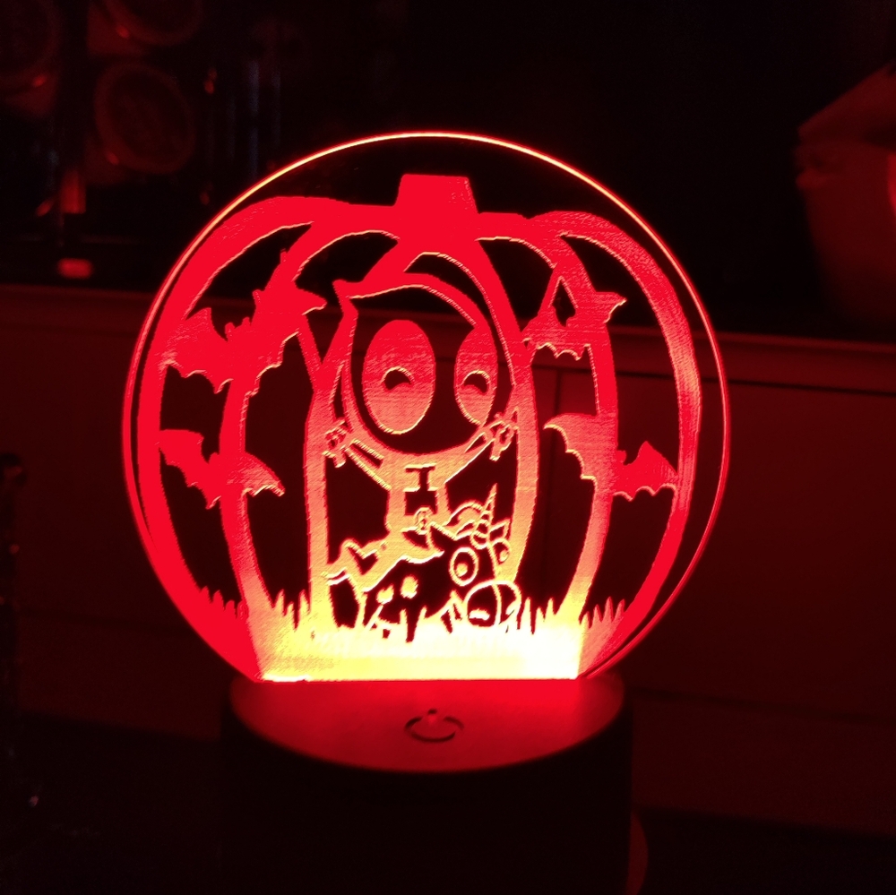 Deadpool Halloween led puck lamp